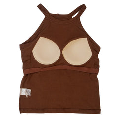 Andazz Brown Sleeveless Bra Top