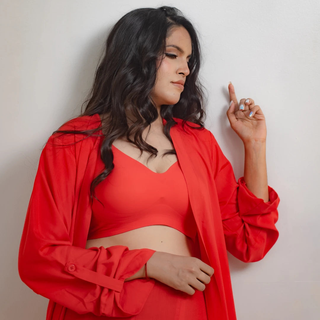 Etimad - Seamless Bra In Red